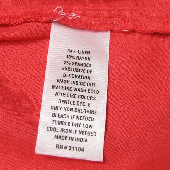 Crown and Ivy Linen/Rayon Women's Red Tanktop Size XL - Picture 6 of 10
